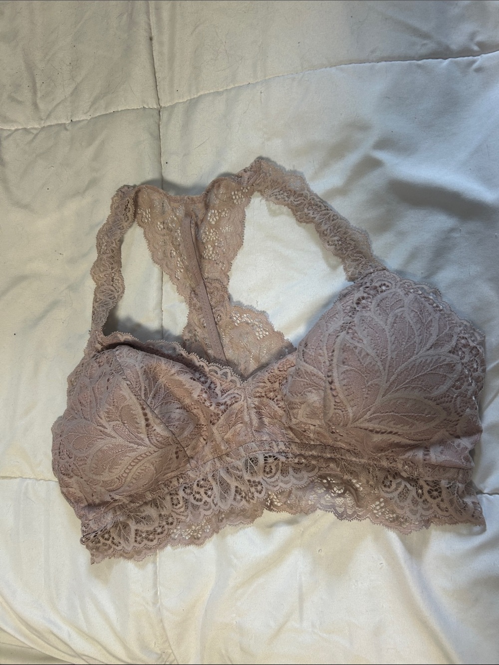 Auden Lace Bralette in Mauve Pink